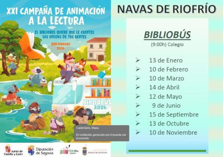 Imagen CALENDARIO BIBLIOBÚS 2026