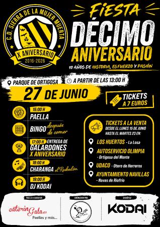Imagen FIESTA DEL X ANIVERSARIO DEL C.D. SIERRA DE LA MUJER MUERTA