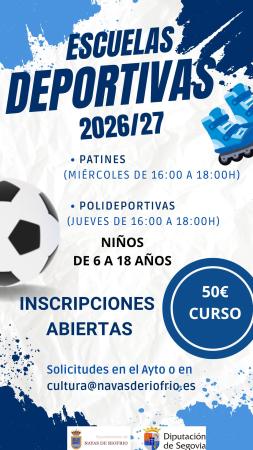 Imagen ESCUELAS DEPORTIVAS 2026/27